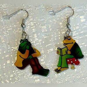 Frog and Toad Inspired Vintage Style Earrings